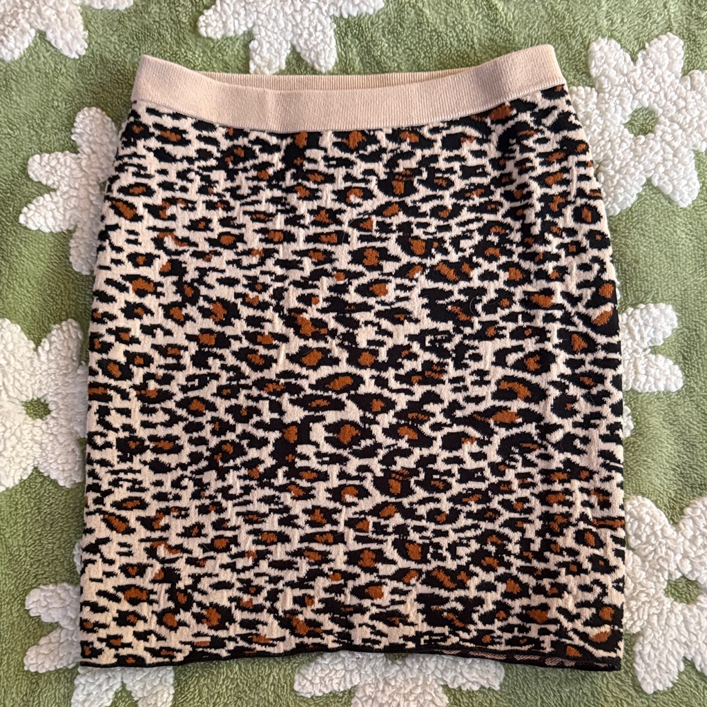 Leopard Print Urban Outfitters Stretchy Mini Skirt Size Small, Like New